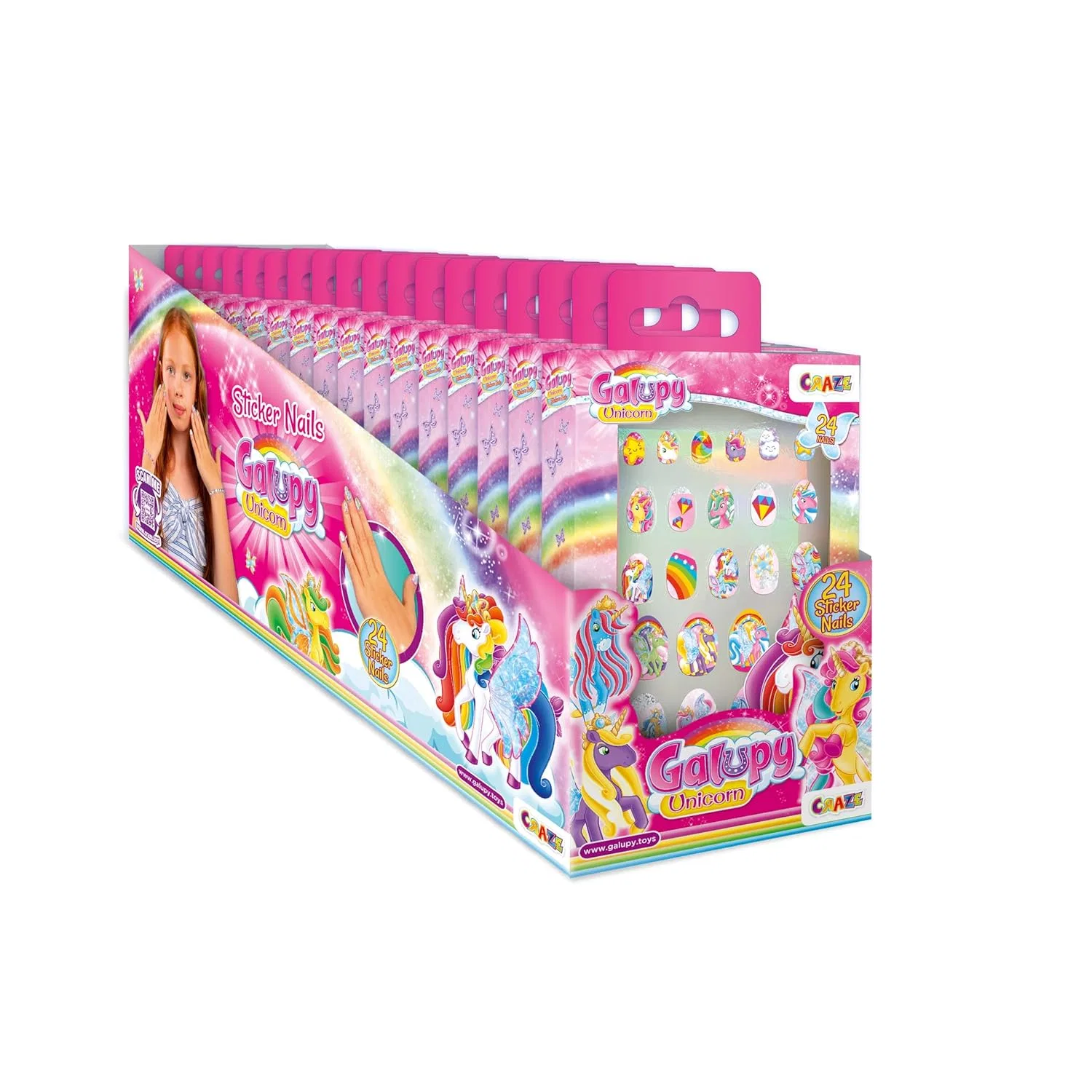 Детские накладные ногти CRAZE Sticker Nails Galupy Unicorn, 432 шт. Craze