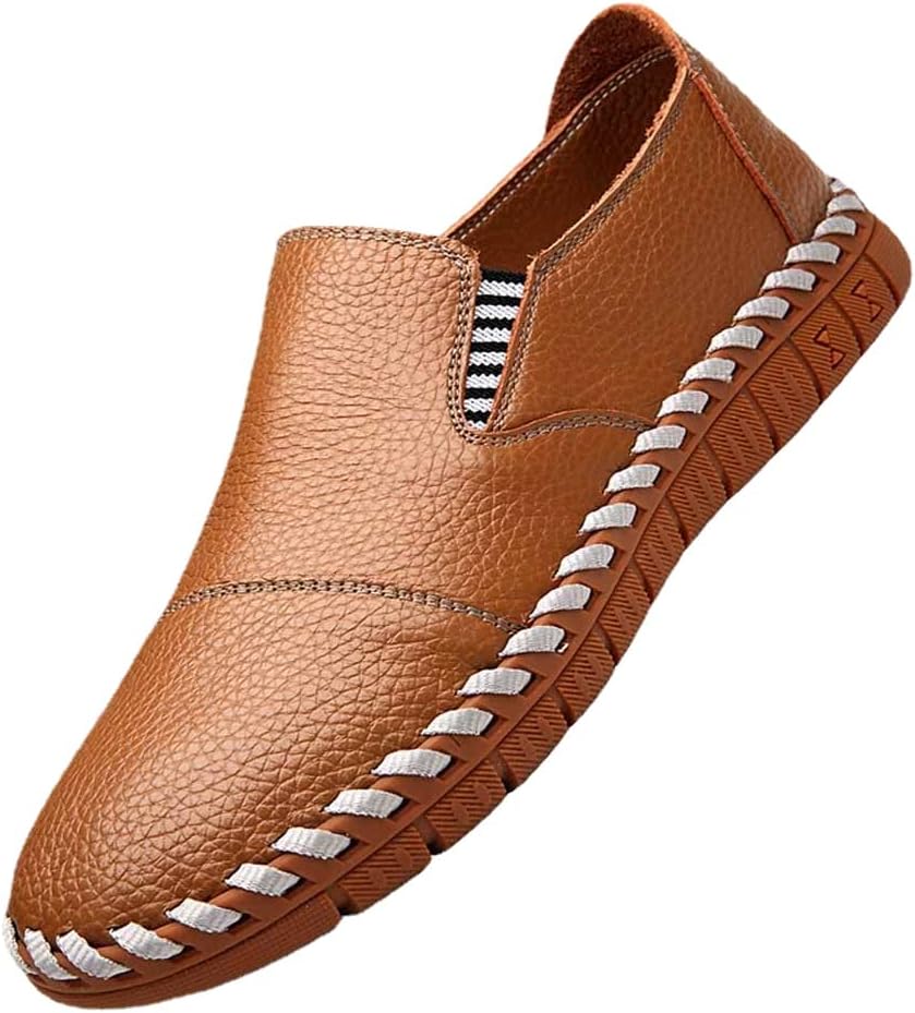 

Мужские повседневные лоферы MSYINGL, мягкие деловые туфли на шнуровке, удобные плоские прогулочные туфли ручной работы, коричневый