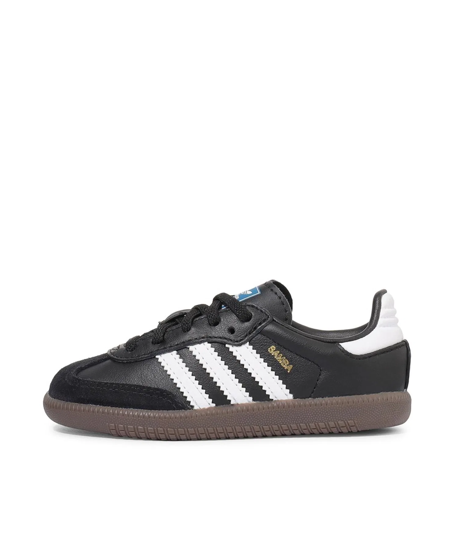 Детские кроссовки adidas Samba OG EL I из натуральной кожи чёрные