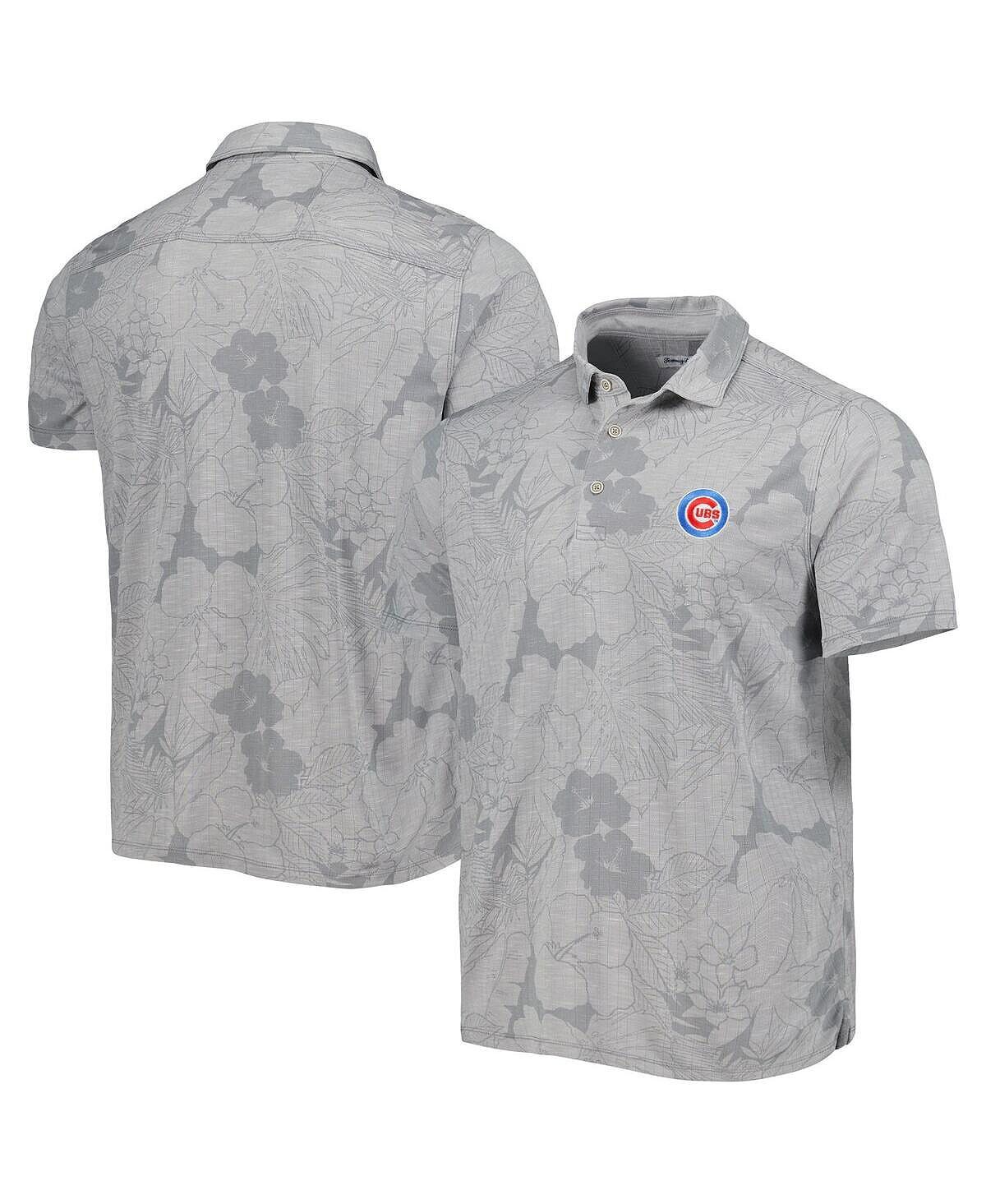 

Мужская серая рубашка-поло Chicago Cubs Miramar Blooms Tommy Bahama