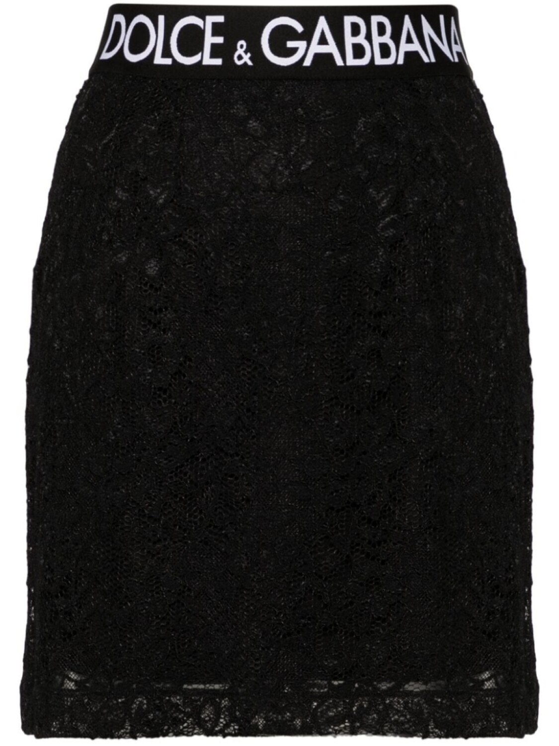 

Dolce & Gabbana мини-юбка из цветочного кружева, черный
