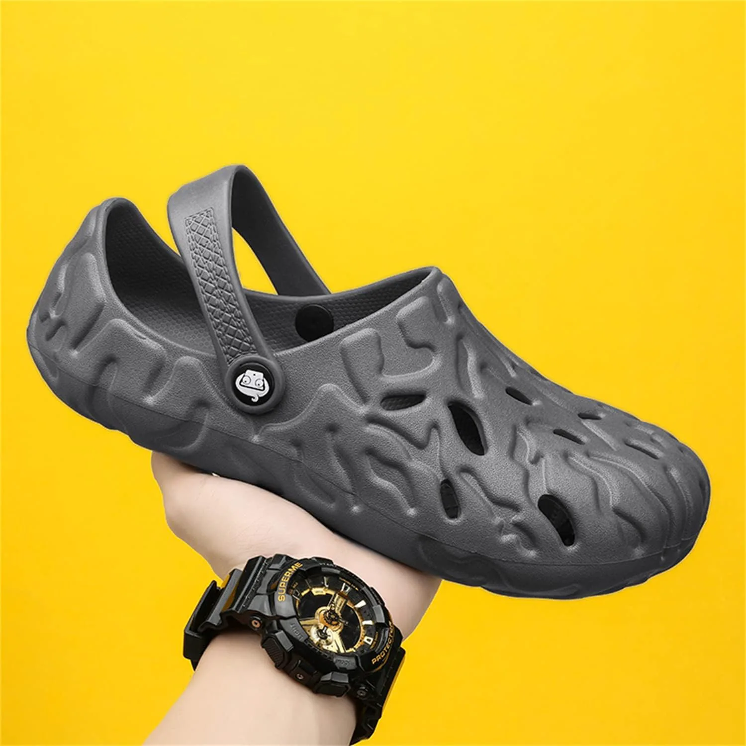 

Мужские дышащие шлепанцы DRESER Mueller, повседневные тапочки, быстро сохнущие сандалии, летние нескользящие пляжные туфли для мужчин, серый