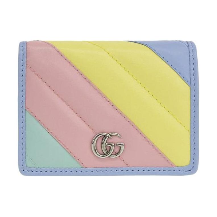 

GUCCI Кожаный кошелек GG Marmont для женщин Мультиколор Конфетный цвет Единорог