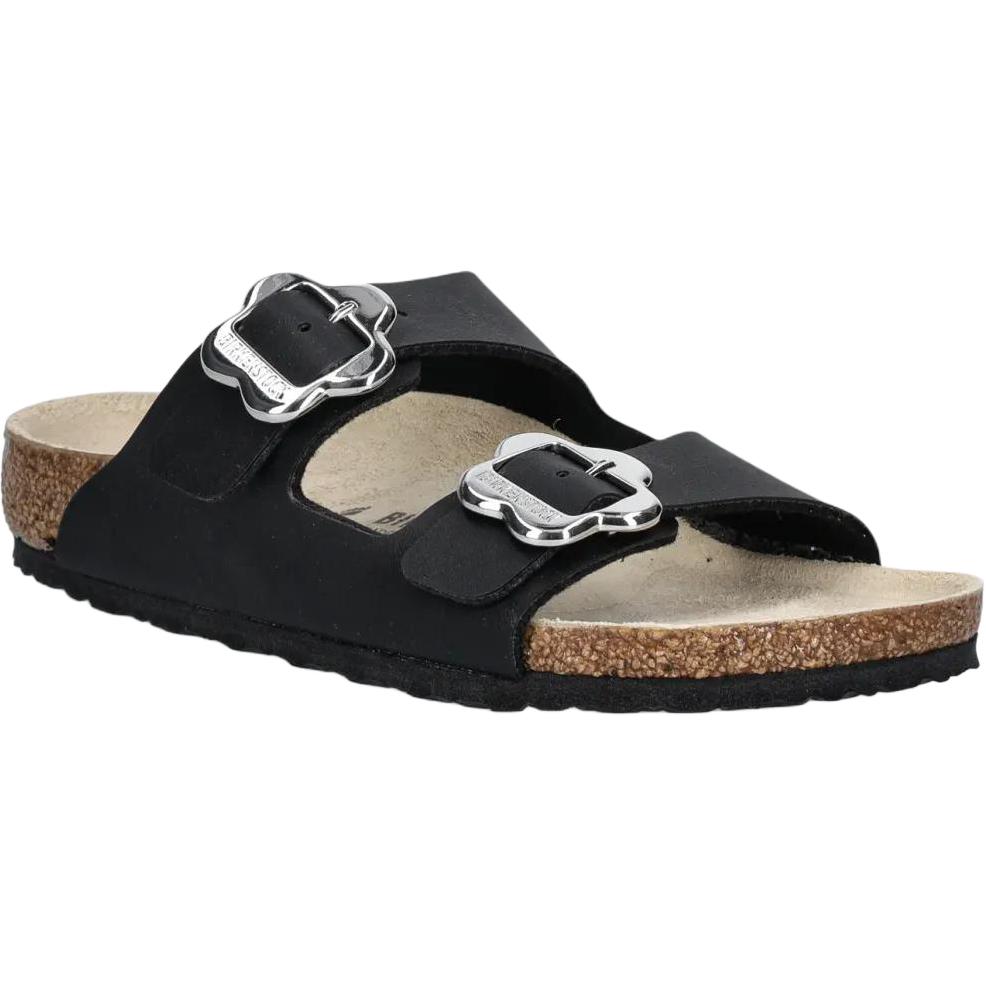 Аризона Slip Resistant Abrasion Resistant низкие детские сандалии Birkenstock, черный — фото 4
