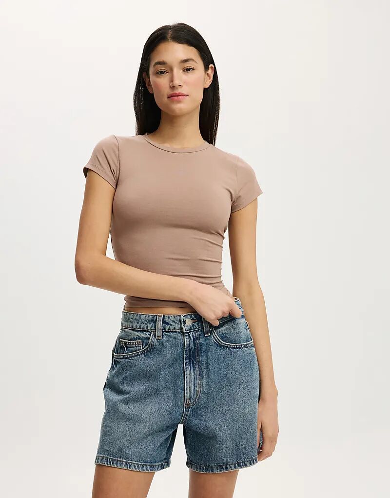 

Футболка Cotton:On All Day Crew коричневого цвета Cotton:On