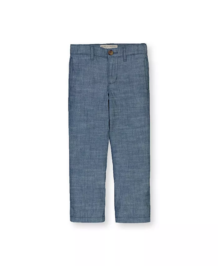 

Брюки из саржи для мальчиков Big Boys Chambray Suit Pant Hope & Henry, синий