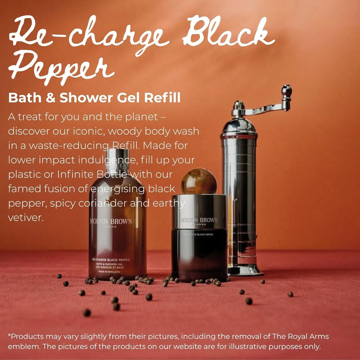 Гель для душа и ванны Molton Brown Re-charge Black Pepper, сменный блок 400 мл Molton Brown — фото 2