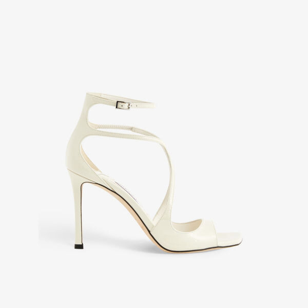 

Кожаные босоножки на каблуке Azia 95 с ремешками Jimmy Choo, цвет latte
