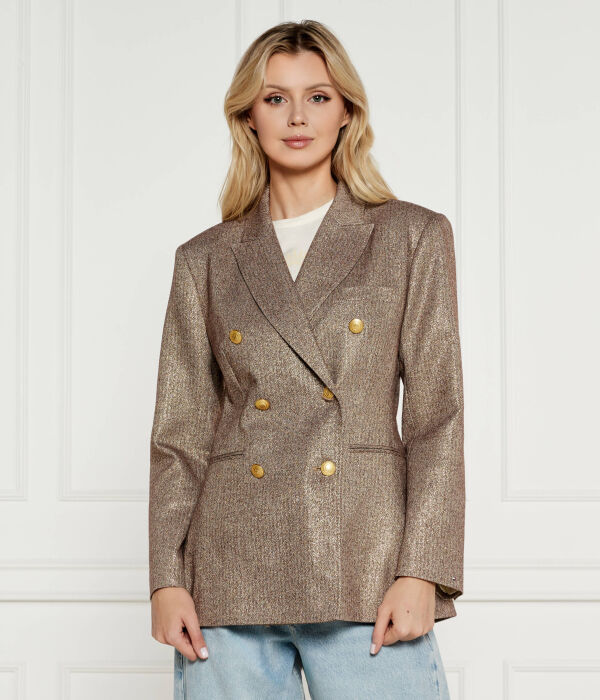 

Пиджак женский Tommy Hilfiger с люрексом с добавлением шерсти, коричневый