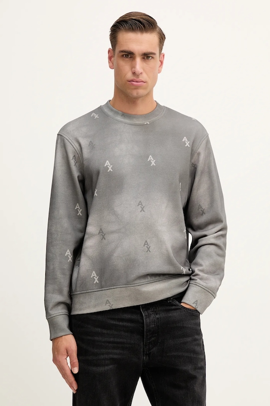 

Хлопковая рубашка Armani Exchange, серый