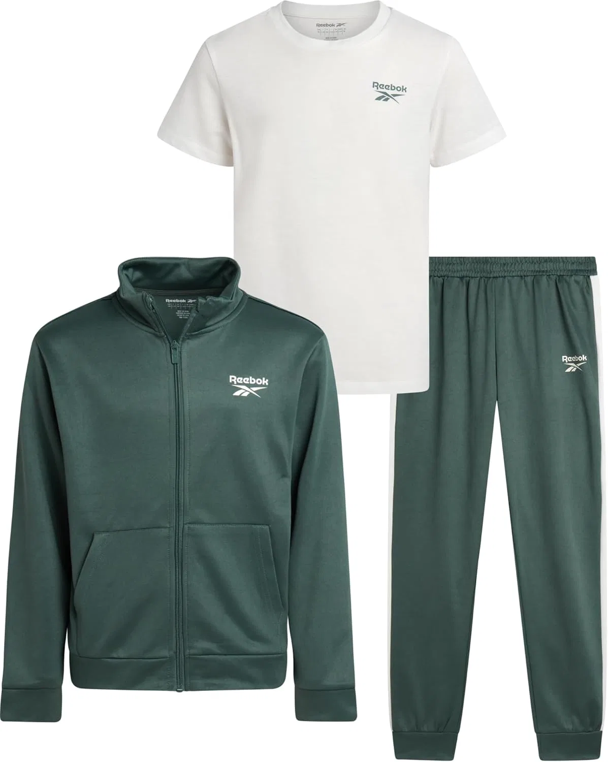 Детский спортивный костюм Reebok 3-предметный, оливковый