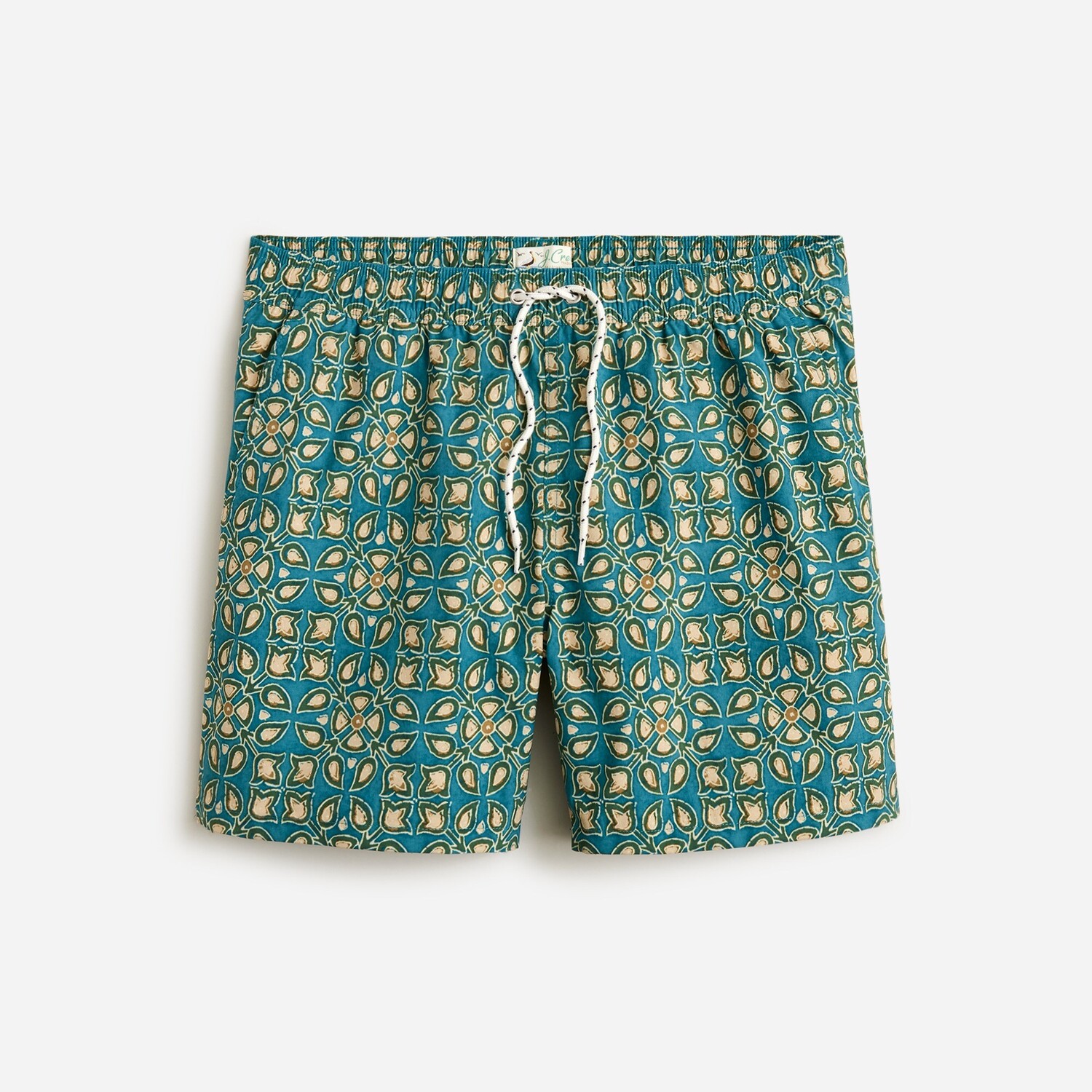 

Плавки-Шорты-Стрейч 6 дюймов с принтом из нейлона эконил J.Crew, бирюзовый