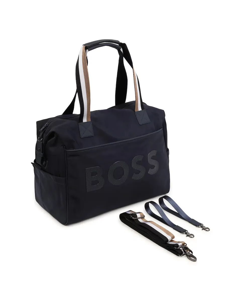 

Черная сумка для подгузников из полиэстера BOSS Kidswear, чёрный