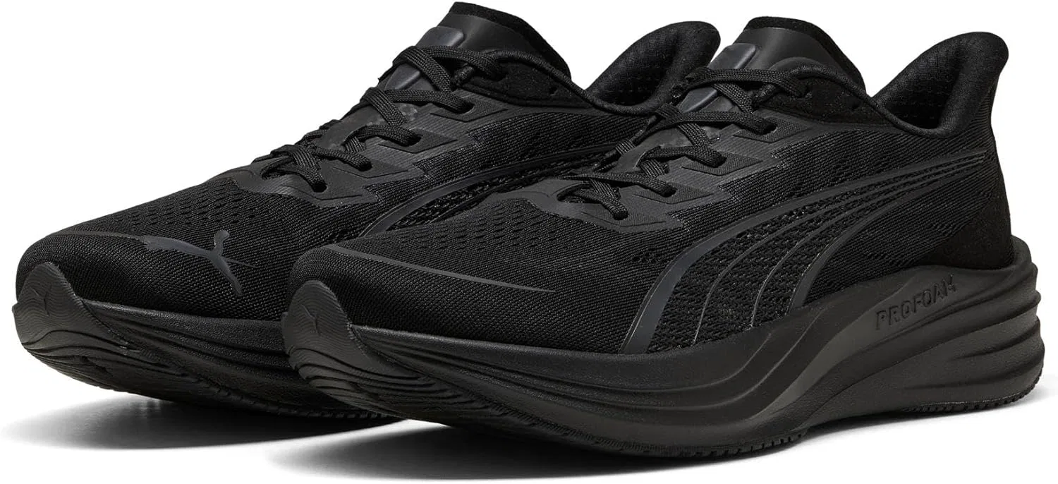 Кроссовки для бега по улицам PUMA Unisex Darter Pro 2, Puma Black, Flat, Dark Grey