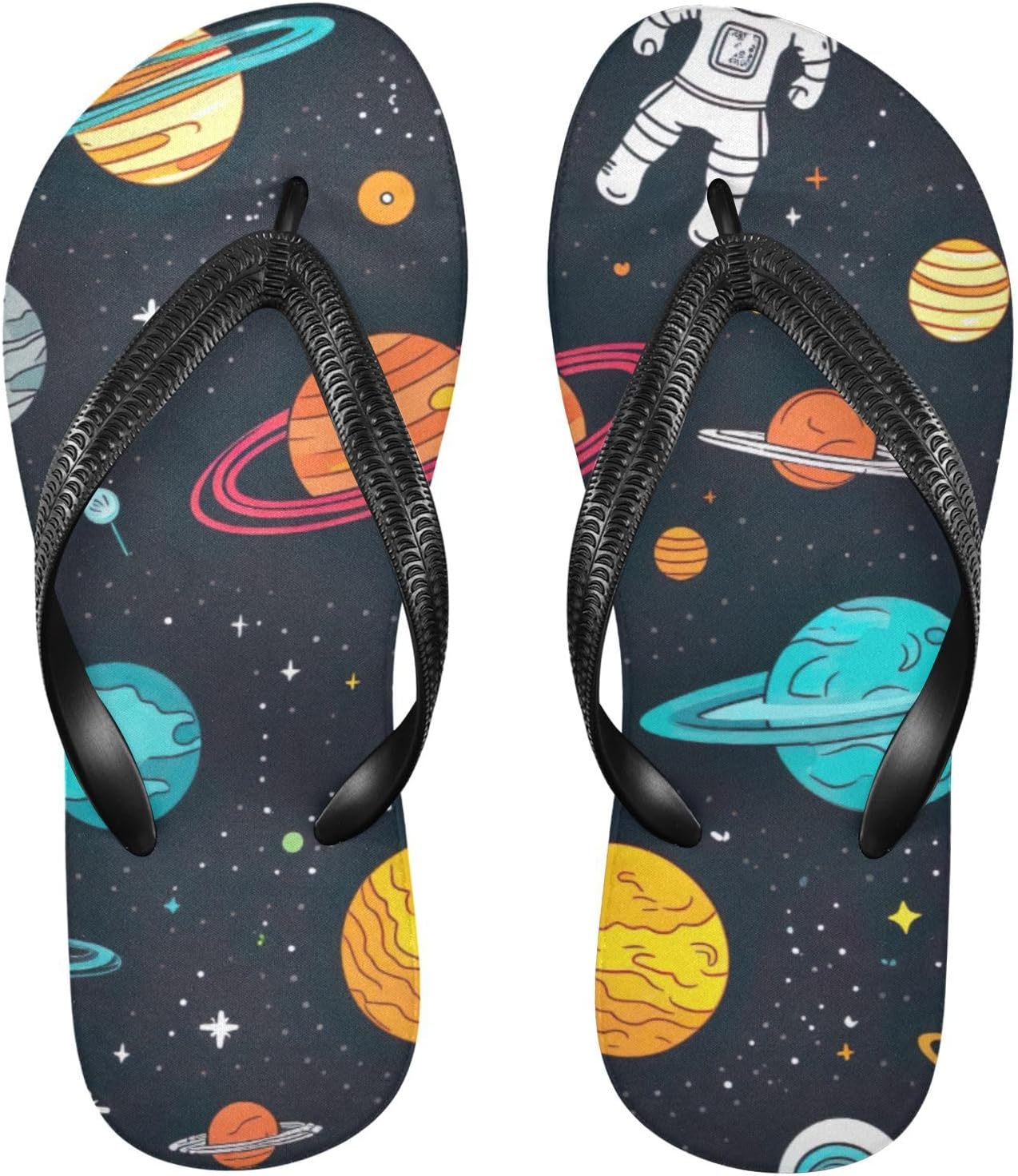 

Пляжные летние сандалии Space Planet Astronaut для женщин и мужчин, шлепанцы для душа Kfbe