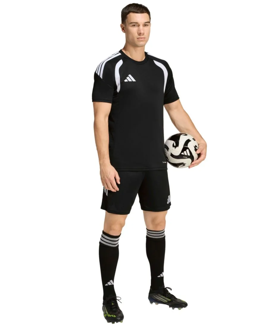 Мужская футболка Tiro 26 League Jersey с круглым вырезом и возможностью надевания Adidas, черный — фото 2
