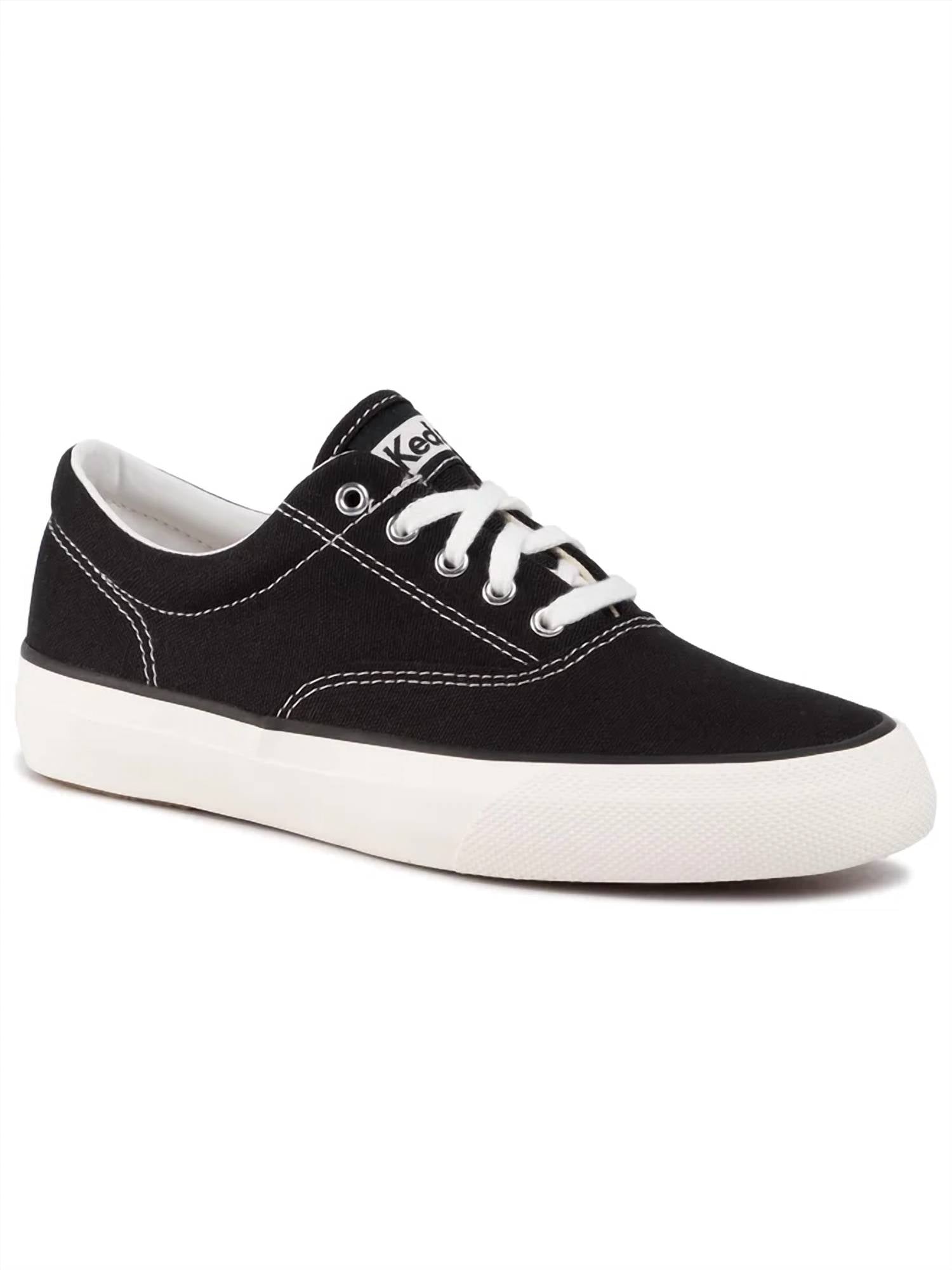 Женские кроссовки Anchor в однотонном черном цвете Keds