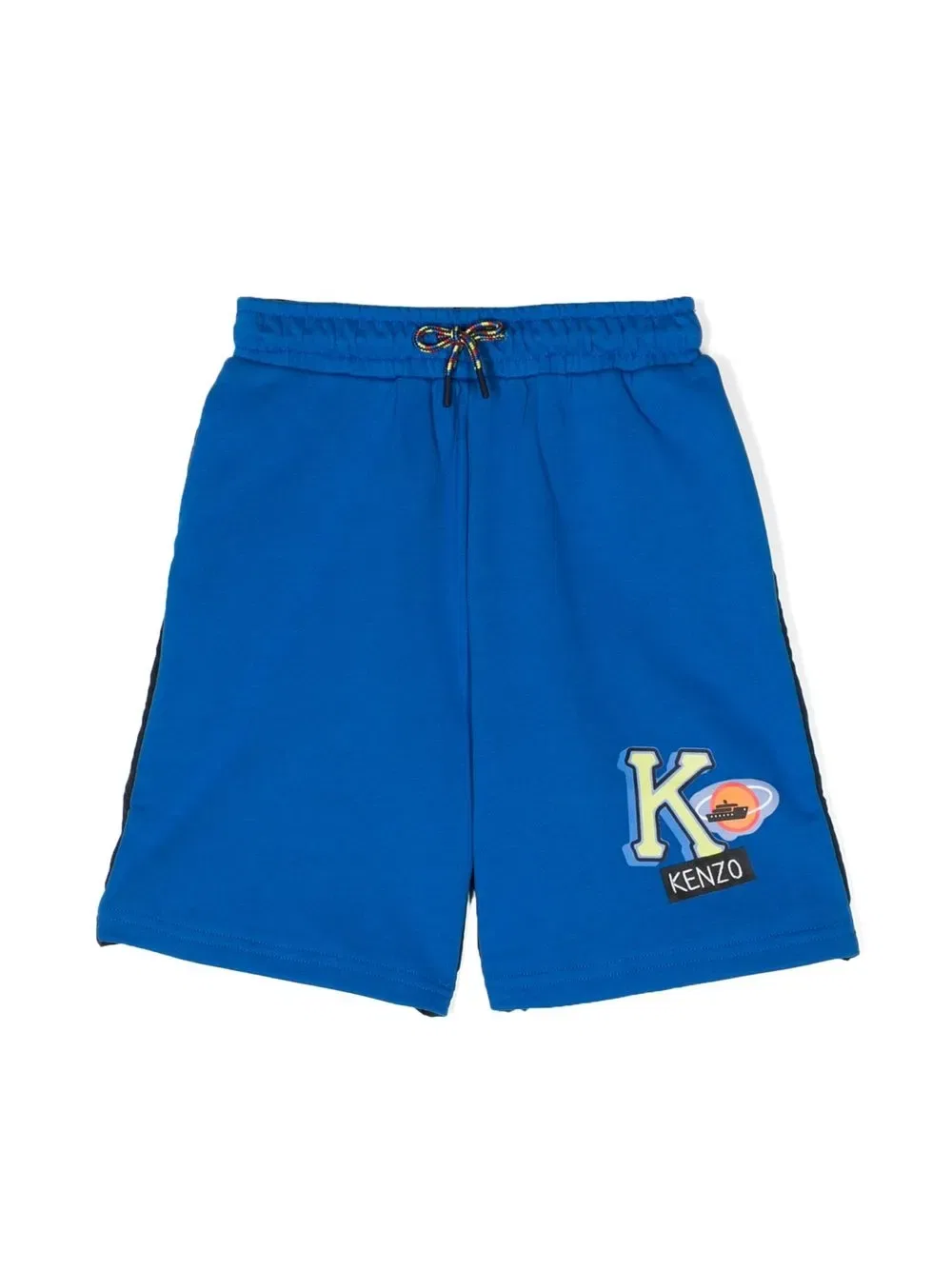 Двухцветные шорты с логотипом Kenzo Kids, синий