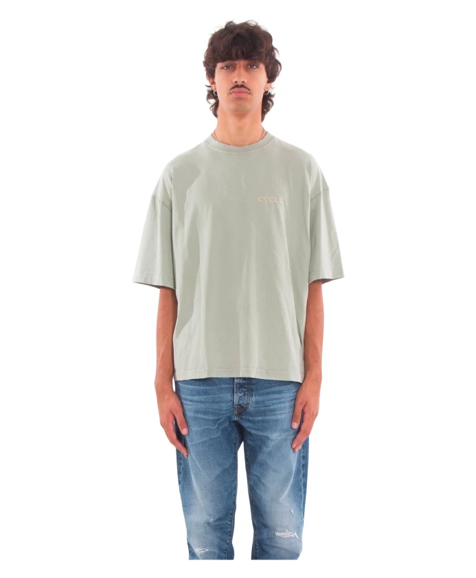 

Футболка из ткани, покрытой смолой методом распыления. Cycle, зеленый