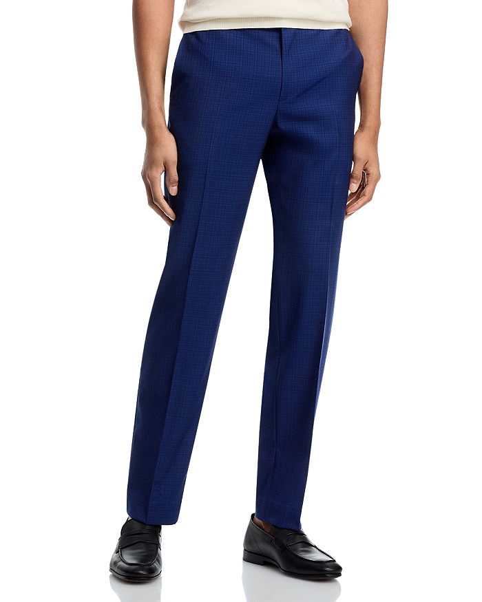 

Брюки Mayer Tonal Slim Fit в клетку для пошива костюма Theory, синий