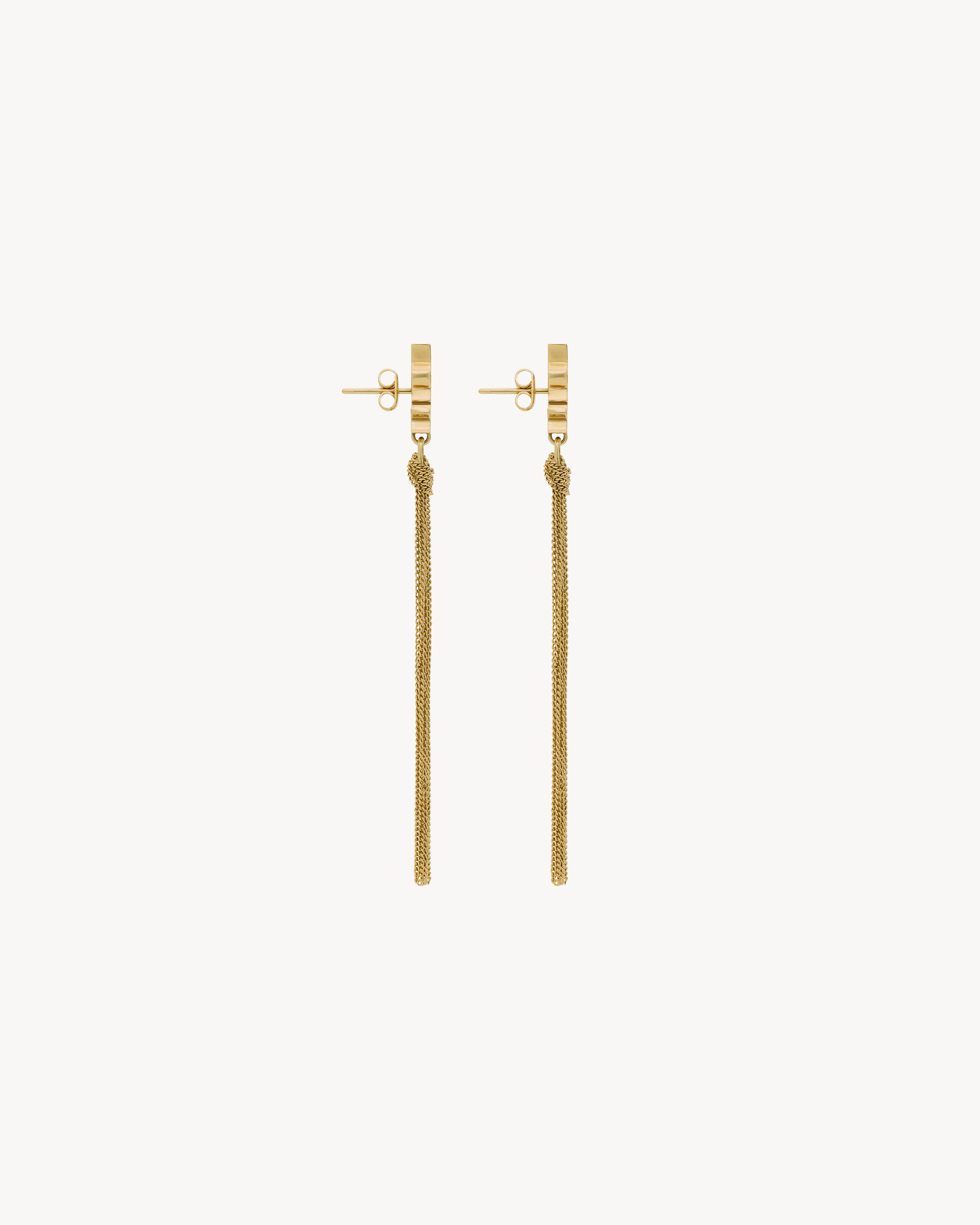 Серьги-кисти CASSANDRE из металла Saint Laurent, золото — фото 3
