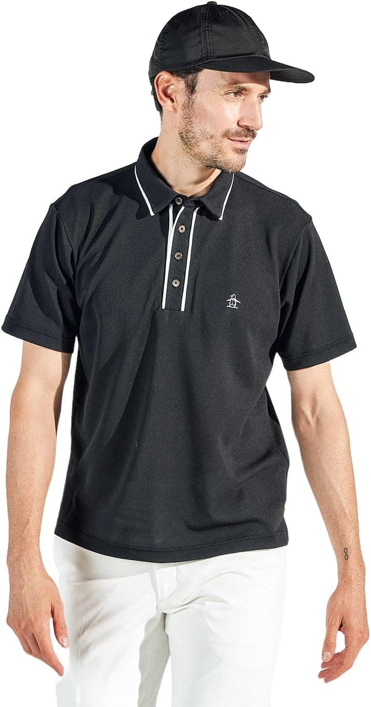 

Мужская рубашка поло Munsingwear MG5SHS06M с коротким рукавом, производство Япония, защита от солнца, влагоотводящая, быстросохнущая, для гольфа, мужская, черный