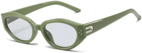 

Винтажные солнцезащитные очки 2027 года для женщин, модные солнцезащитные очки UV400 для мужчин, трендовые панк-очки с заклепками MTZJH, Green Light Gray