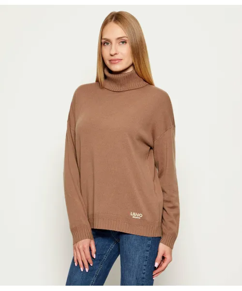 

Шерстяная водолазка Regular fit Liu Jo Sport, коричневый