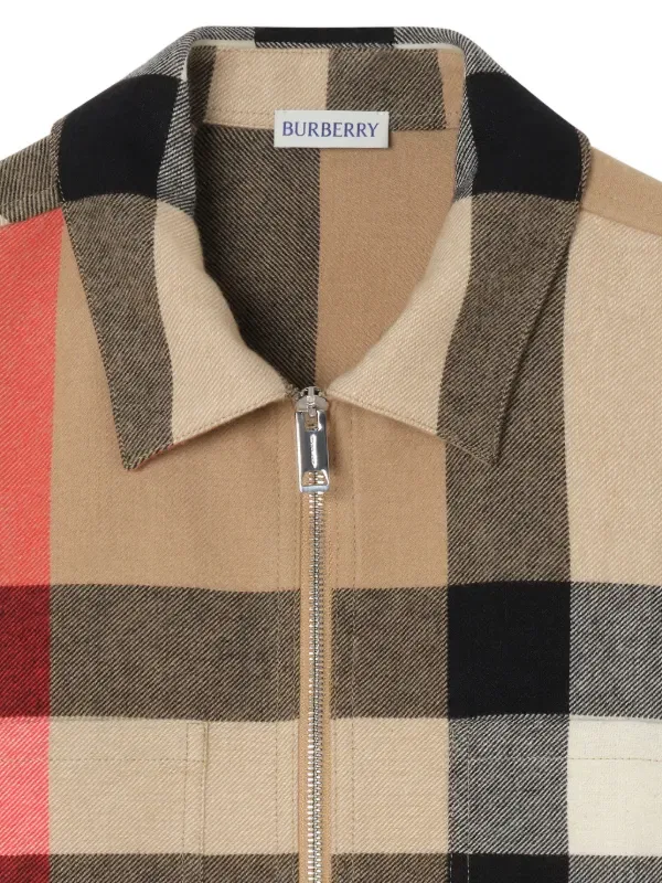 Рубашка Burberry из шерсти и хлопка в клетку, нейтральная — фото 2