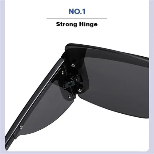 

Женские солнцезащитные очки без оправы с металлическими заклепками, мужские очки без оправы, женские очки с защитой от УФ-излучения UV400 MTZJH, Clear-lightbrown