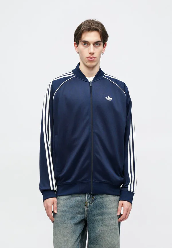 Свободная куртка-бомбер Adidas Originals, Night Indigo White — фото 4
