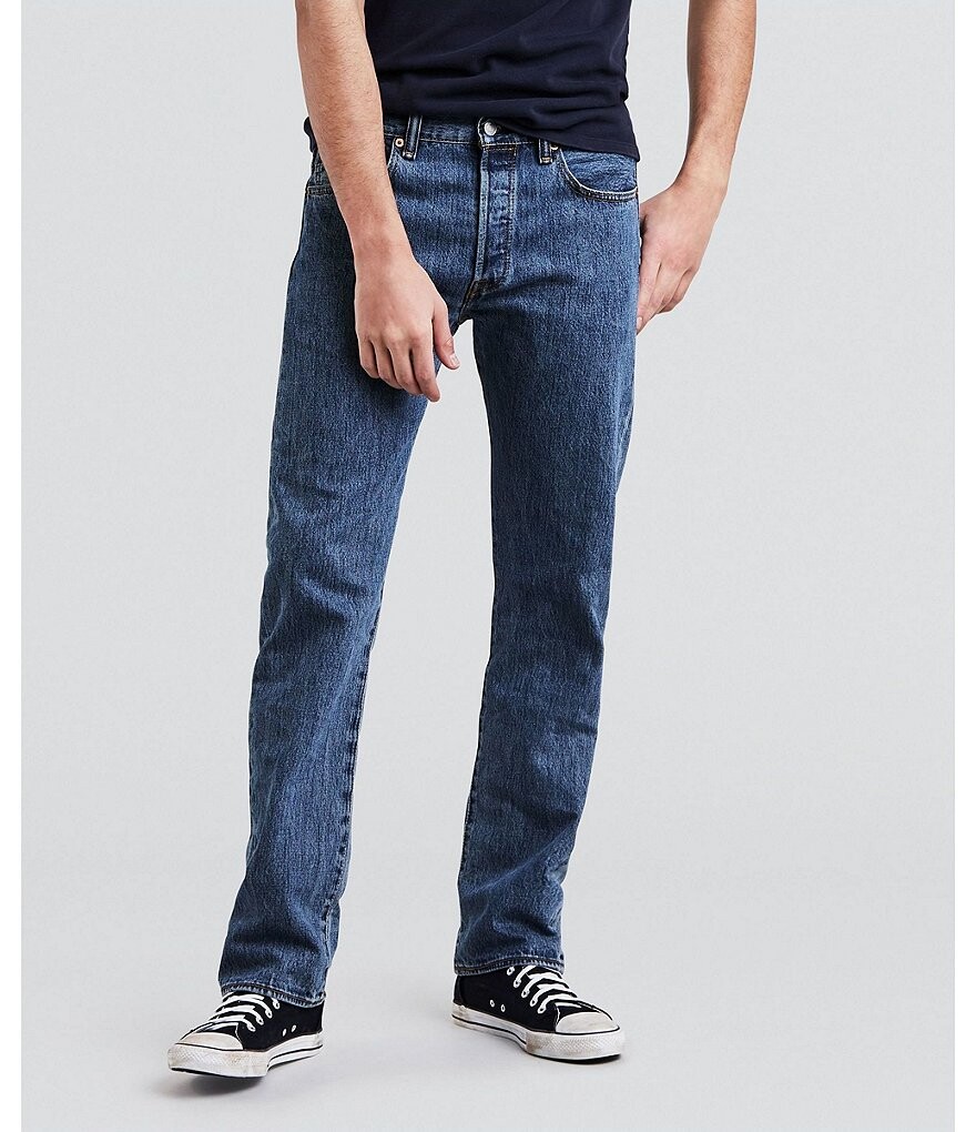 

Джинсы Levi's 501 оригинального классического кроя жесткого кроя, синий