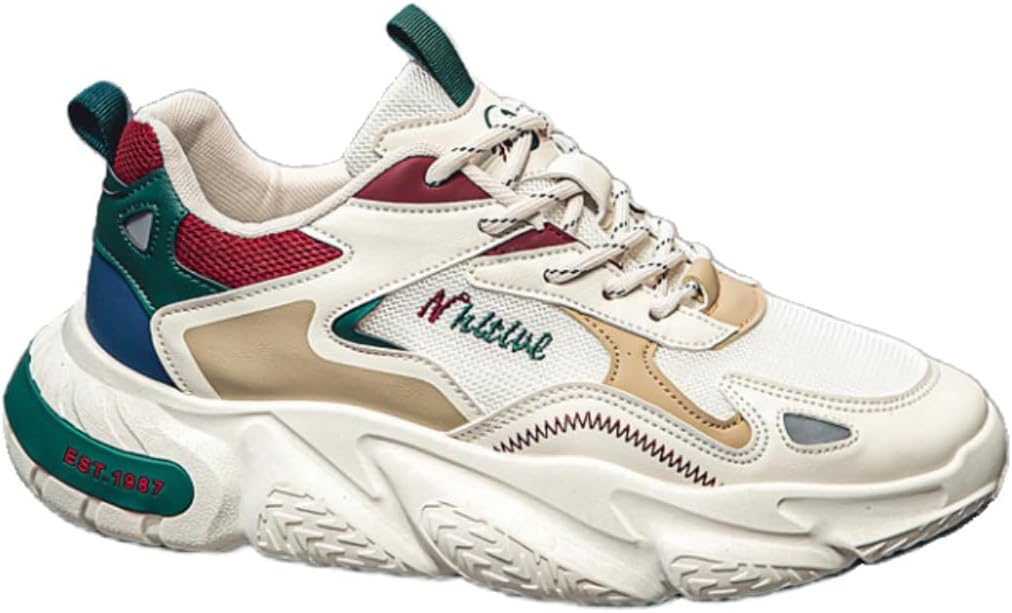 

Кроссовки для мужчин Hhhchpm для бега, тенниса и прогулок, с амортизацией, для тренировок и повседневной носки, бежевый