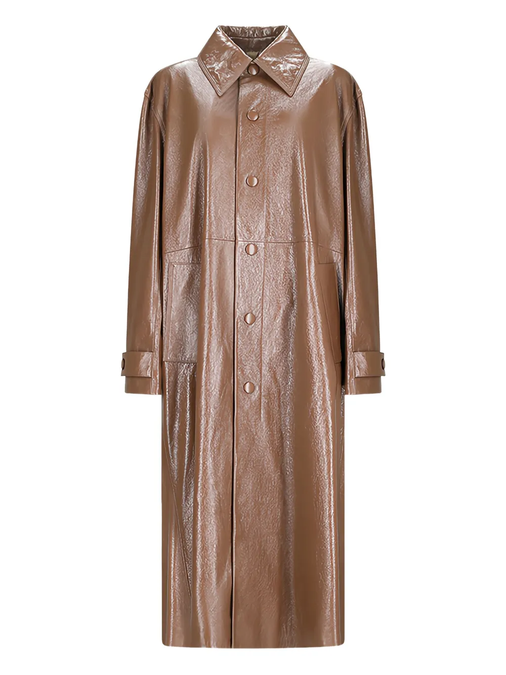 

Кожаное пальто JIL SANDER, коричневый