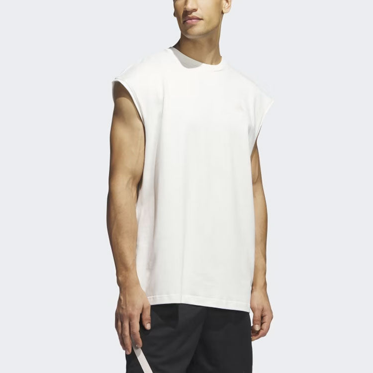 Спортивный топ adidas Select Warm-Up Tank Top Logo 'White' IM4219, белый — фото 2