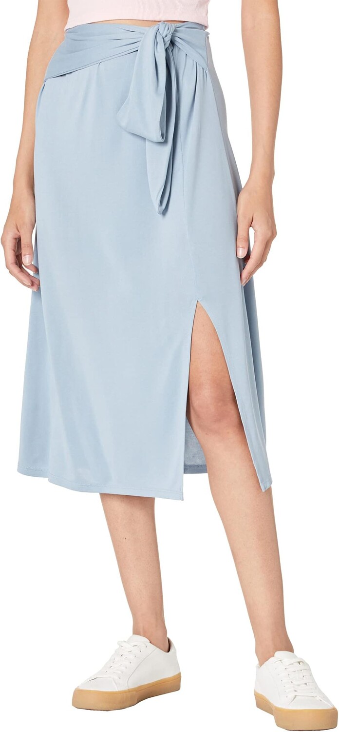 

Юбка BCBGMAXAZRIA Knit Wrap Skirt, цвет Shadow Blue