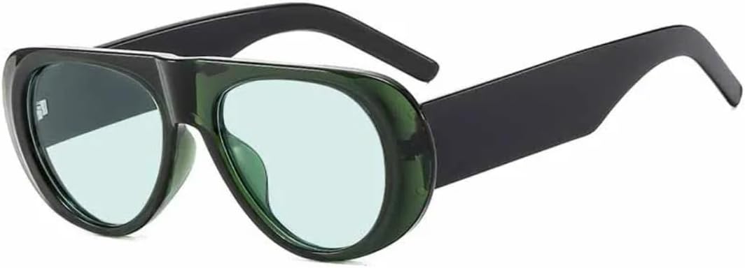 

Солнцезащитные очки с защитой UV400 | Большая оправа, линзы конфетных цветов | Для женщин и мужчин, для занятий спортом на открытом воздухе и вождения DSVIGF, Black Green