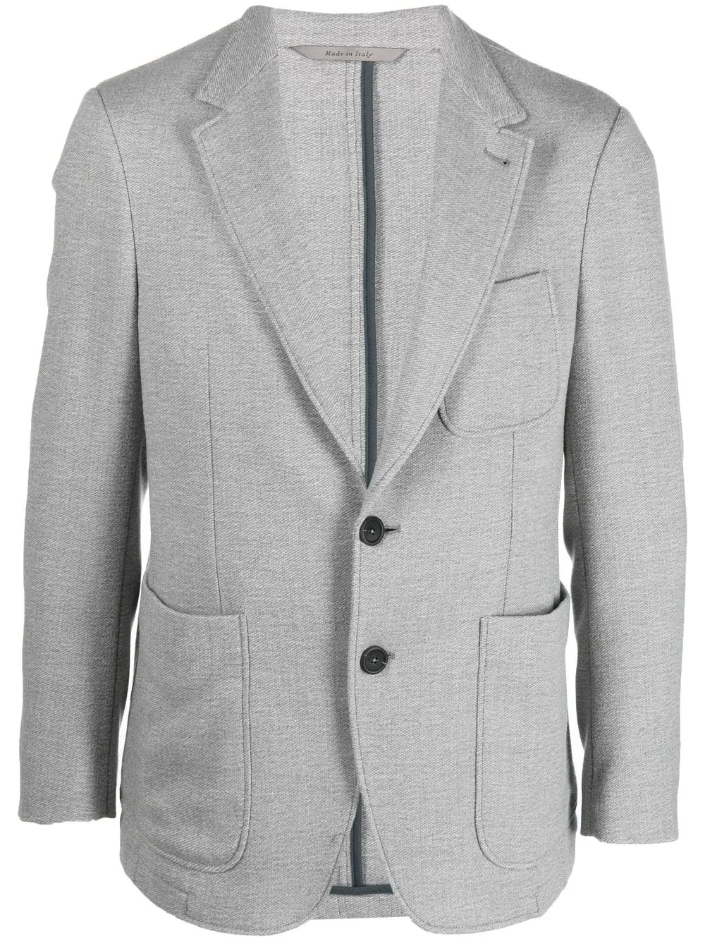 

Однобортный шерстяной пиджак Canali, серый