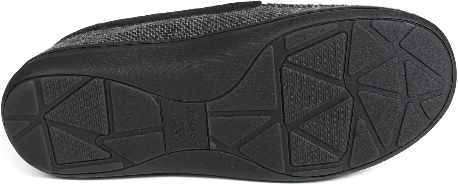 

Мужские мокасины ULTRAIDEAS с мыском-«мок» - домашние и уличные тапочки с памяью формы, дышащим и теплым вязаным верхом, серый