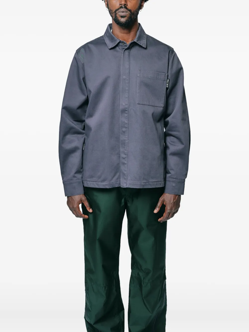 

Рубашка-куртка с нагрудным карманом Gr10K, серый