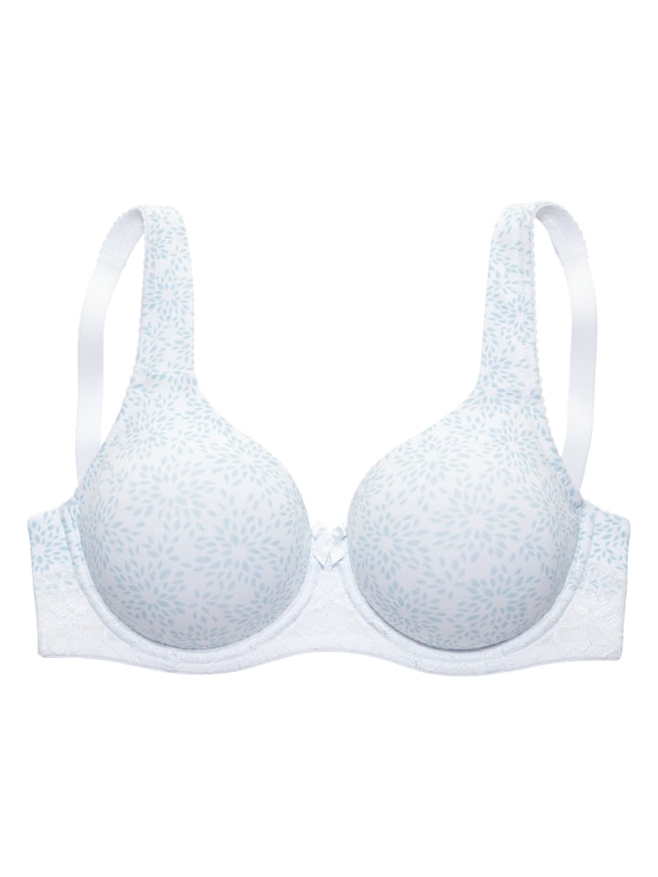 

Бюстгальтер-футболка белого и синего цвета nuance, Синий, Бюстгальтер-футболка белого и синего цвета nuance