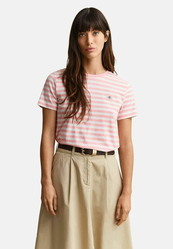 

Футболка с принтом в виде полосатого щита Gant, Pink, Розовый, Футболка с принтом в виде полосатого щита Gant, Pink