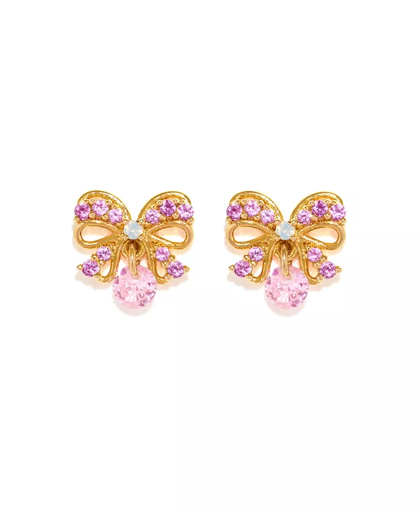 

Серьги-Бантики с хрустальным золотом Girls Crew, gold