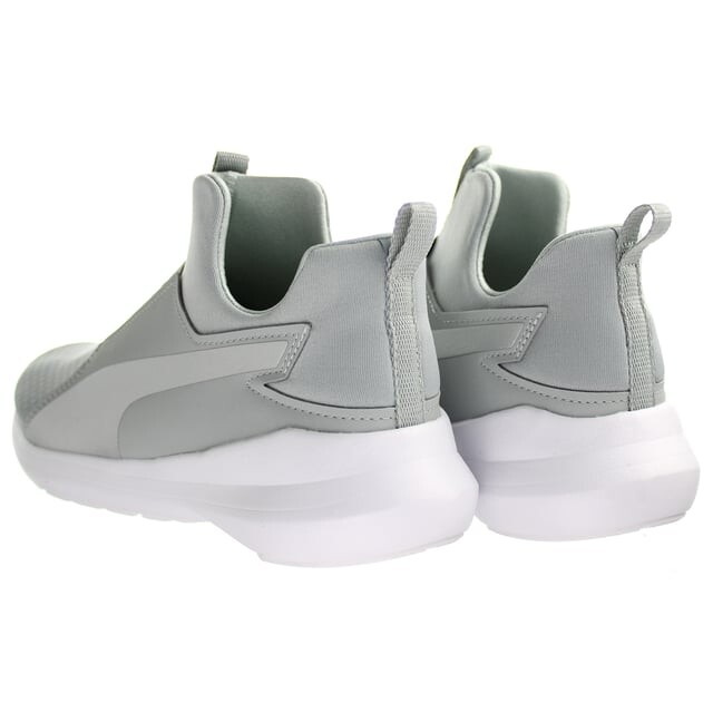 Серебряные женские кроссовки Rebel Mid Quarry Puma, серебряный — фото 3