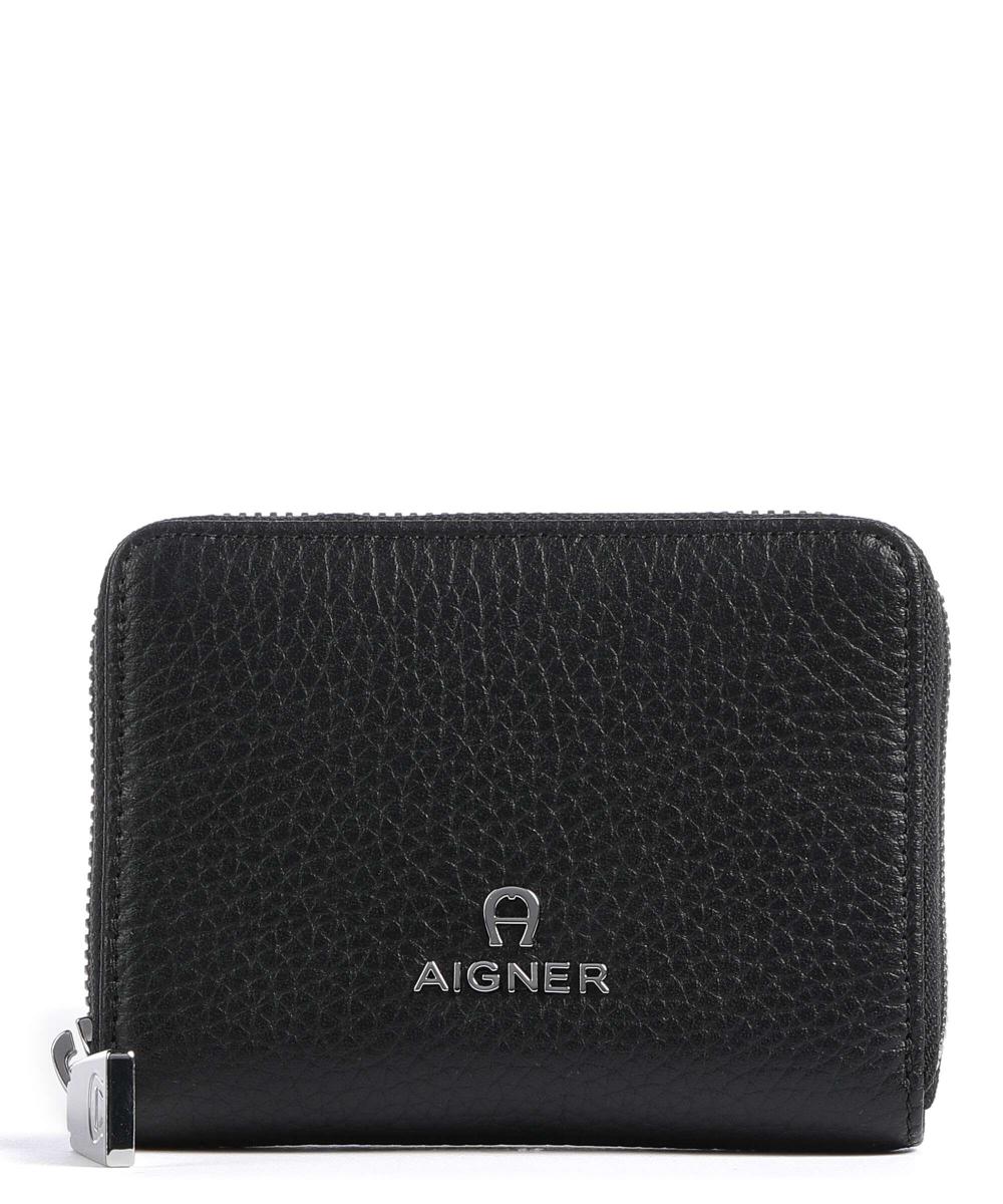 

Ivy RFID-кошелек из зерненой кожи Aigner, черный