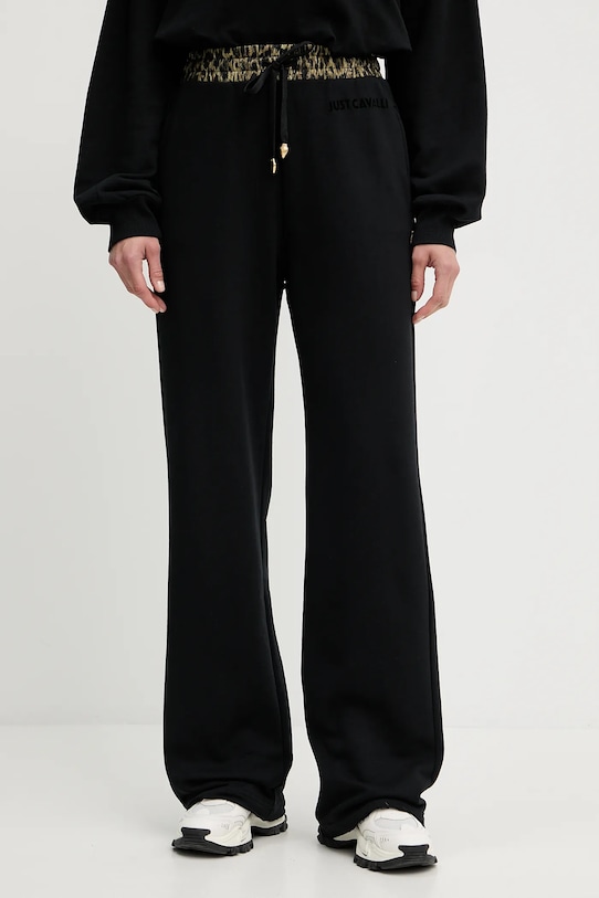 

Хлопковые спортивные брюки Just Cavalli, черный