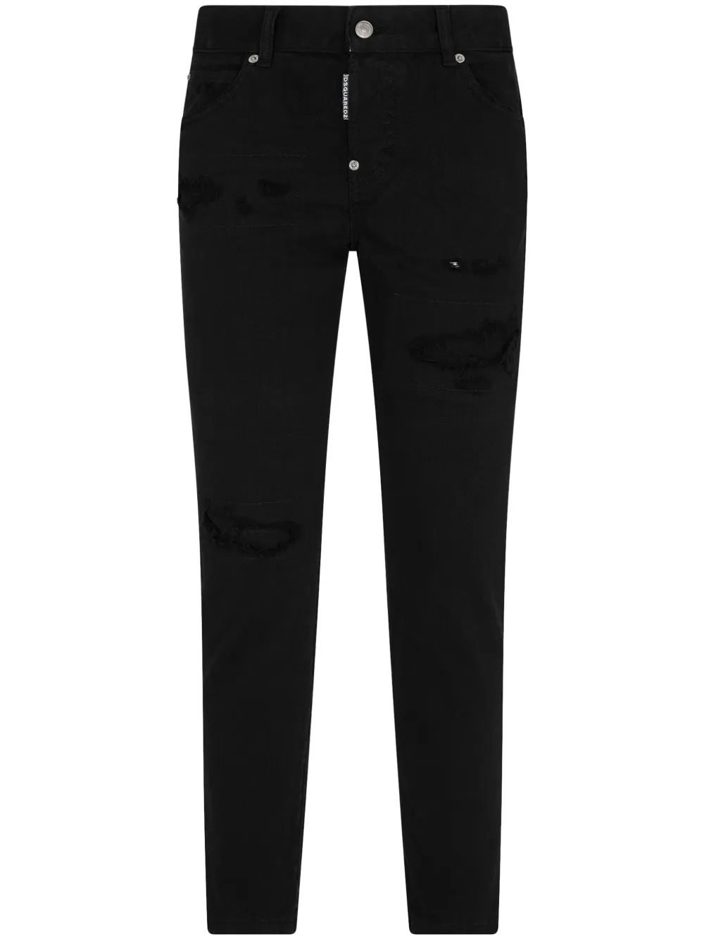 

Узкие джинсы Black Bull с эффектом потертости DSQUARED2, черный