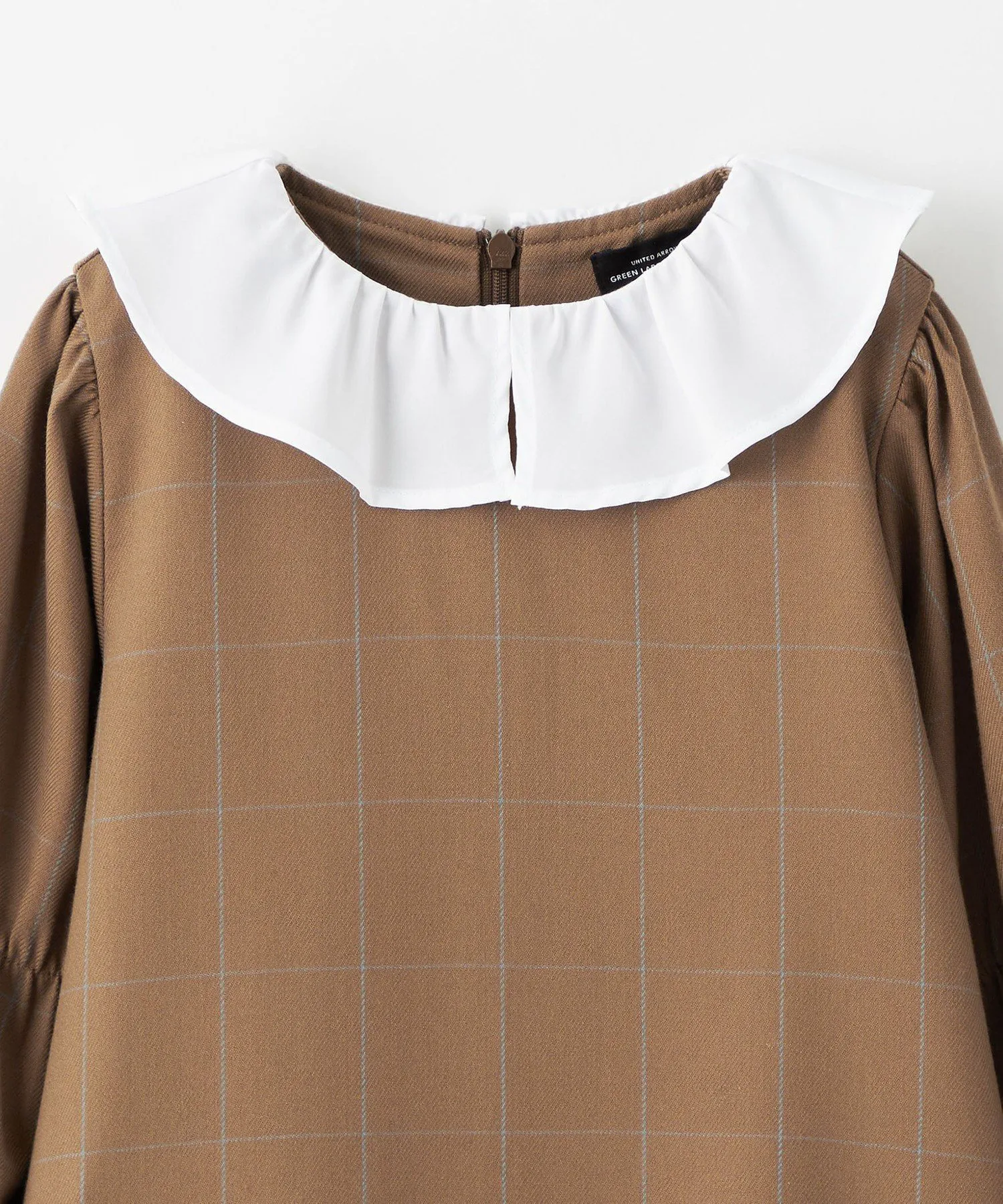Белое клетчатое платье Eri для детей 100-130 см United Arrows Green Label Relaxing, Other 1 — фото 3