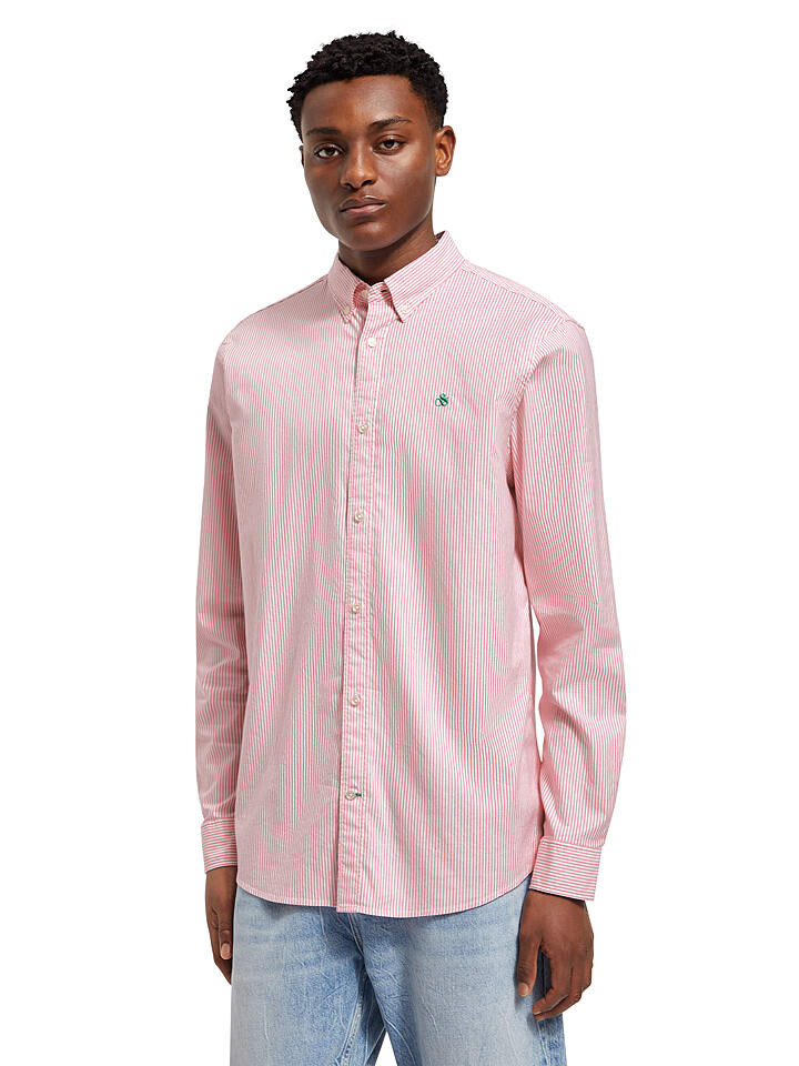 

Рубашка Scotch & Soda, цвет rosa/weiß