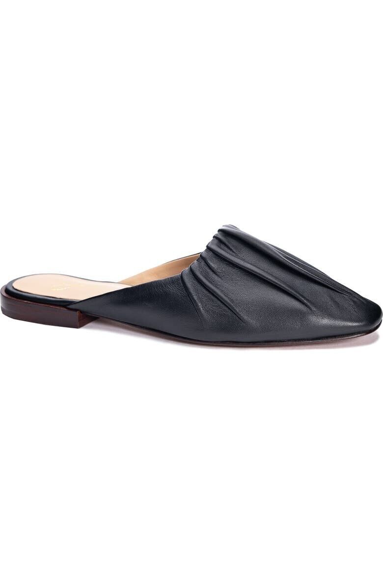 Chinese Laundry 42 GOLD Kaylee Женские балетки 6 Black Leather Slip On Mule KHD661